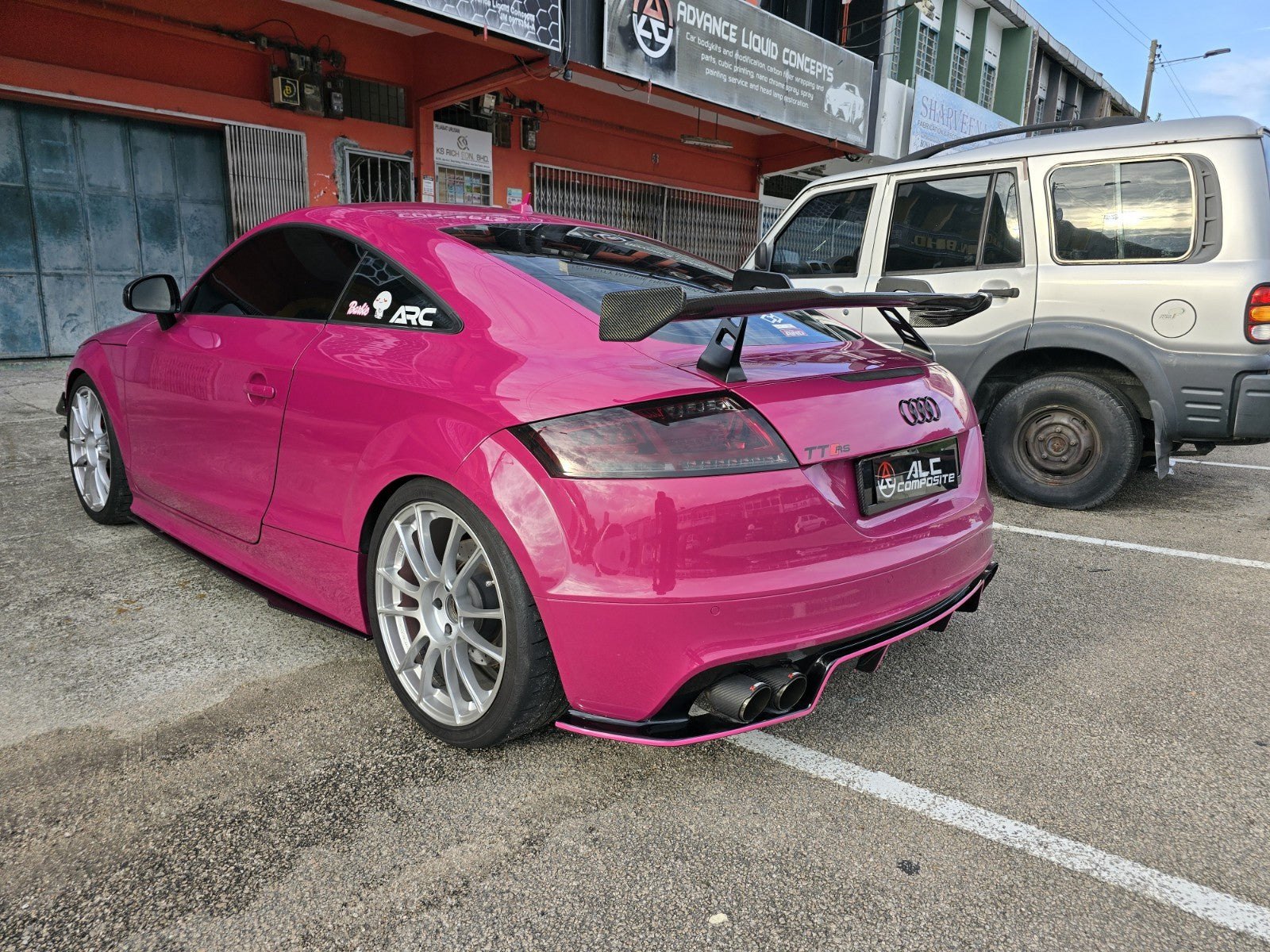 Fit For Audi TTS/TTRS MK2 8J FRP Rear bumper Lower Valance/Diffuser Replacement
