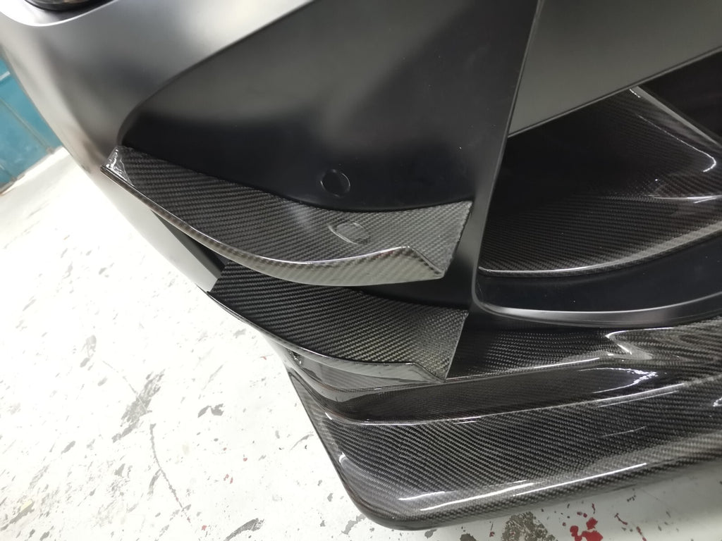 FIT FOR BMW MOTORSPORT DRY CARBON BUMPER CANARD SET - G80/G82/G83 M4 GT4 STYLE