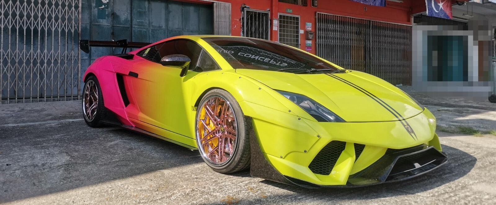 Fit For Lamborghini Gallardo Spyder/Coupé FRP Swan Neck Rear Spoiler Wing