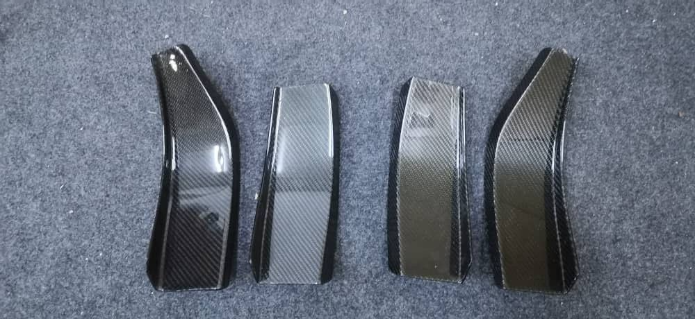 FIT FOR BMW MOTORSPORT DRY CARBON BUMPER CANARD SET - G80/G82/G83 M4 GT4 STYLE