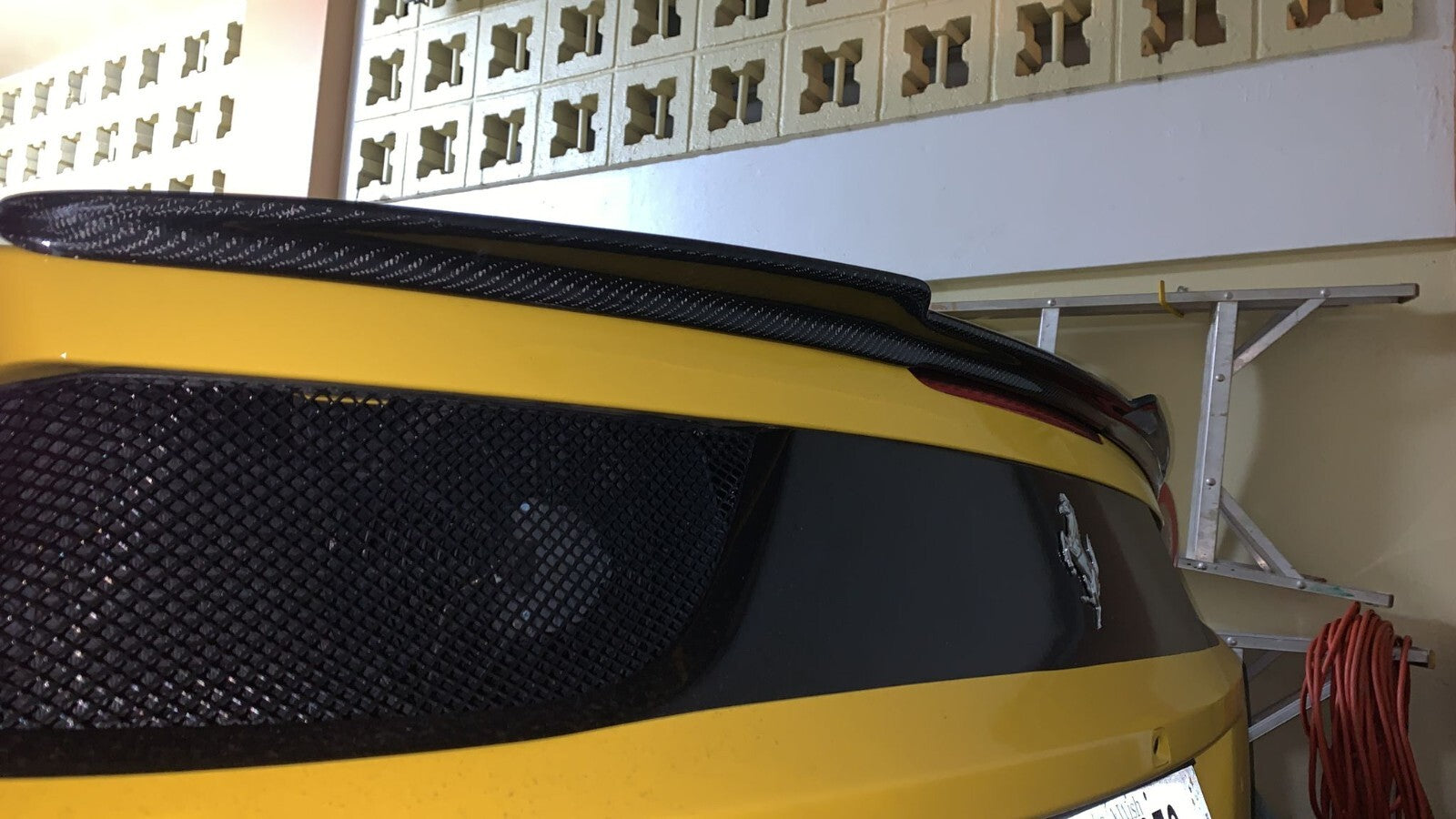Fit For Ferrari 458 Italia Rear Trunk Carbon Fiber Spoiler Lid (Stick On) 