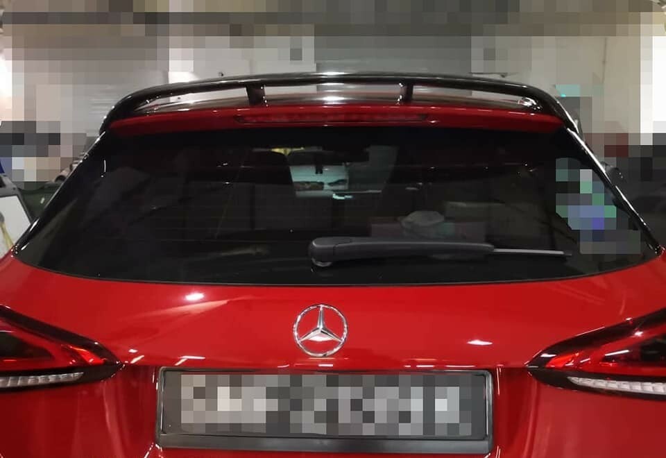 Fit For Mercedes A Class W177 Rear Trunk Top Spoiler Wing FRP (UNPAINTED)