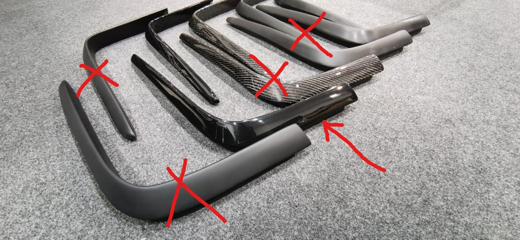 Fit for Audi TTRS MK2 8J Front Bumper FRP Painted Gloss Black L Canard Trim