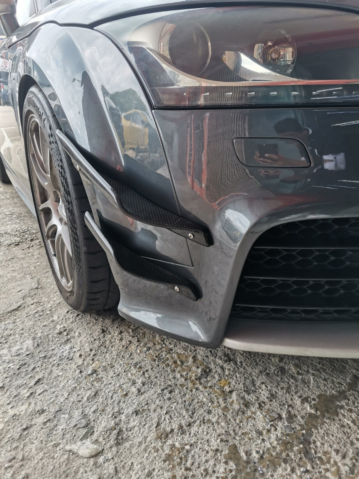 For Audi TTRS MK2 carbon front lip/side lip/ rear diffuser/L canard/canard