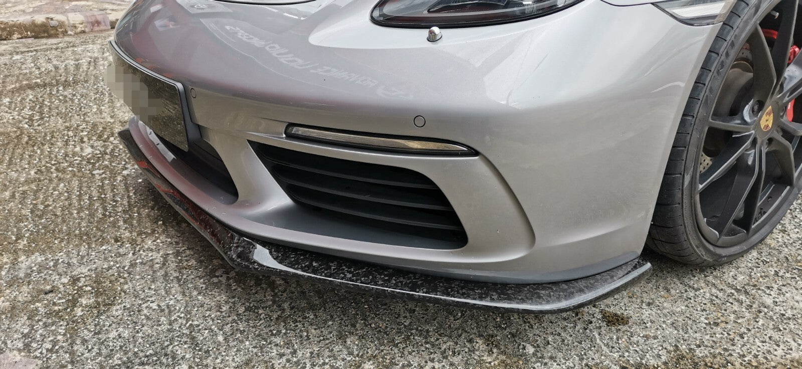 Fit For Porsche Boxster/Cayman 718 16-23 Front Bumper Lower Lip Carbon Fiber