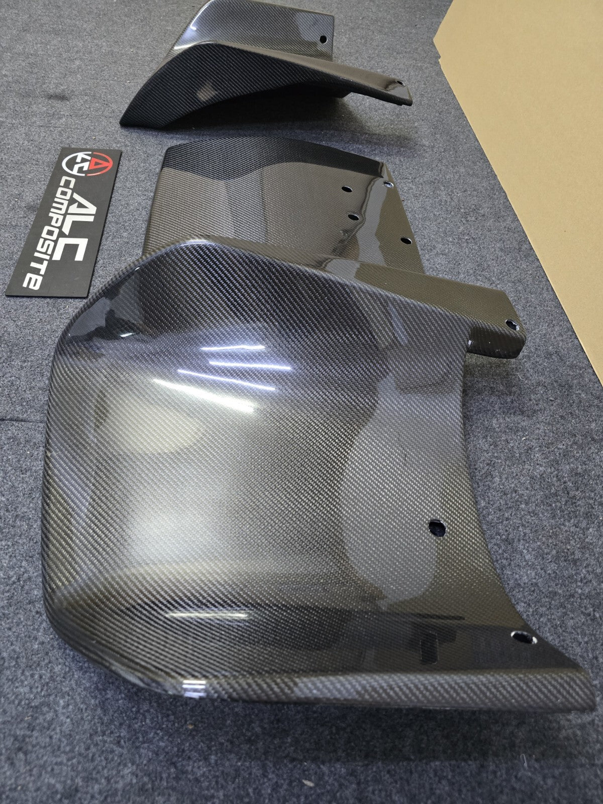Fit For Audi R8 08-15 Rear Bumper Diffuser/Valance 3pc Add On Set Lip