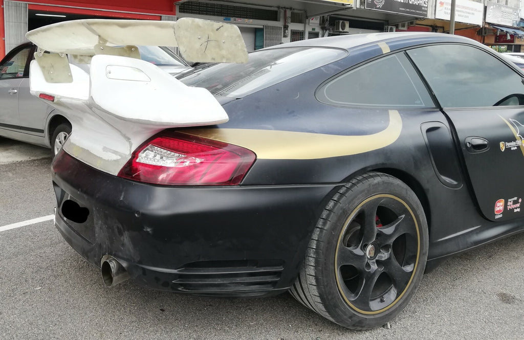 Fit For Porsche 911 996 TURBO/C4S Cabriolet ONLY Rear Engine Decklid & Wing