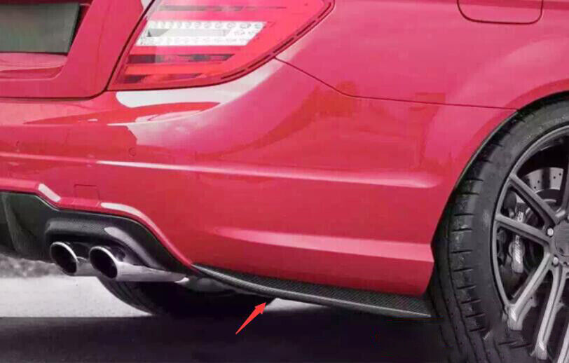 Carbon Fiber Rear Bumpers Lip Side Splitter Fit For Mercedes C63 W204 11-15