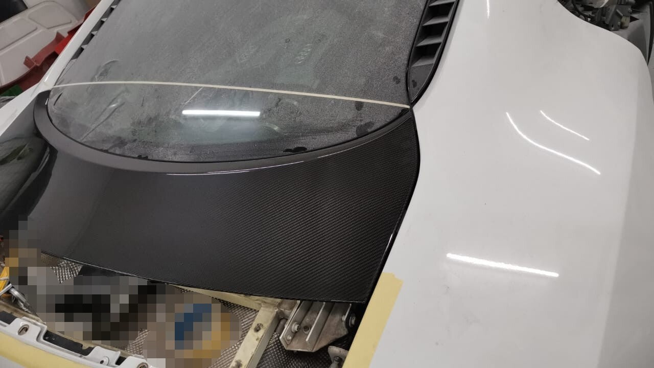 FIT FOR AUDI R8 V8 V10 08-15 GEN. 1 REAR ENGINE COVER PANEL CARBON FIBER