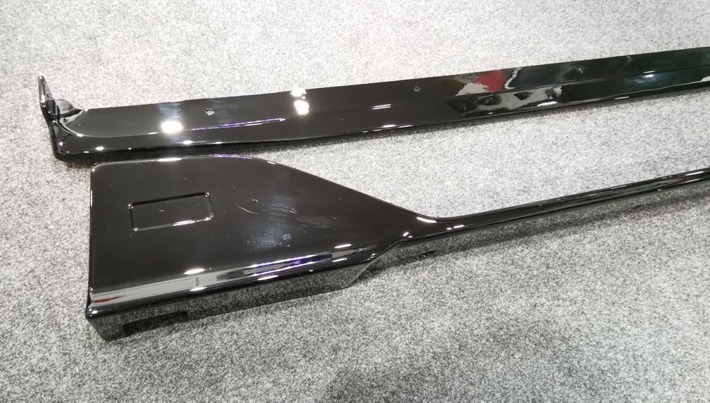 FIT FOR TOYOTA GR YARIS GXPA16 TM STYLE FRP SIDE SKIRT LOWER LIP UNPAINTED 