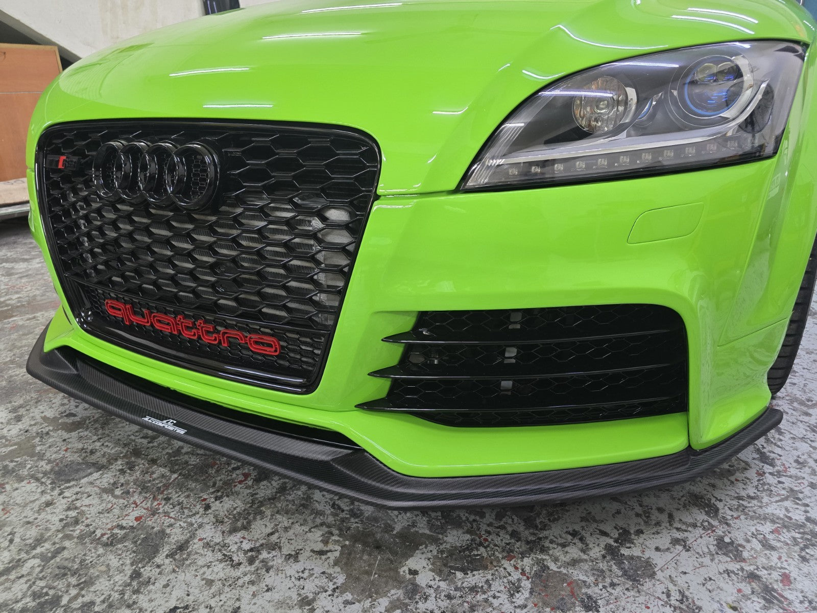 Fit For Audi TTRS Mk2 8J ALC Front Bumper Carbon Fiber Lower Lip