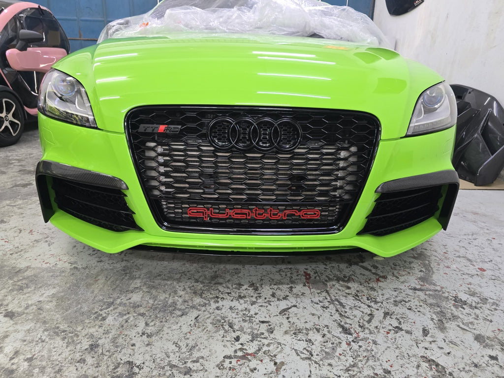 Fit For Audi TTRS MK2 8J Front Bumper Carbon Fiber L Canard Bumper Trim