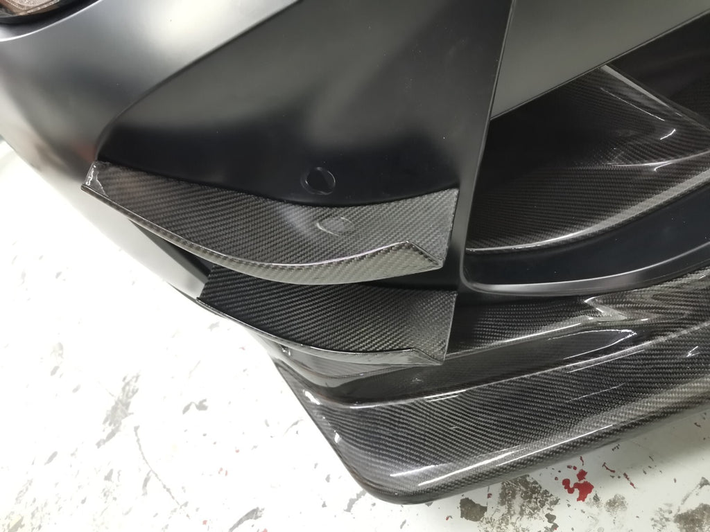 FIT FOR BMW MOTORSPORT DRY CARBON BUMPER CANARD SET - G80/G82/G83 M4 GT4 STYLE