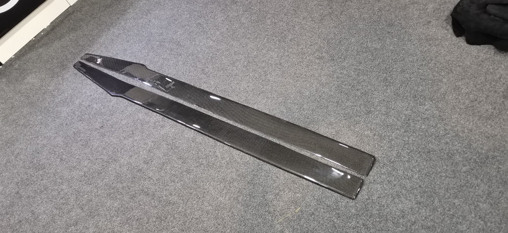 Fit For Audi TTRS MK2 Carbon Fiber Side Diffuser Extension Lip/Skirt ALC Design