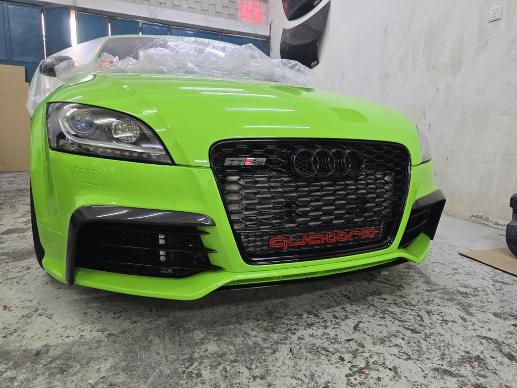 Fit For Audi TTRS MK2 8J Front Bumper Carbon Fiber L Canard Bumper Trim