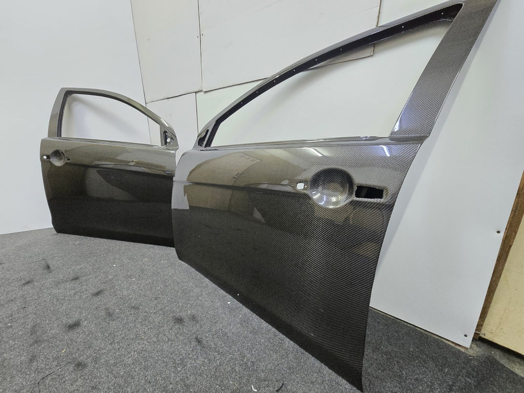 Fit For Mitsubishi Evo 10/X Pure Carbon Fiber Doors For Street & Track Use  4pc 