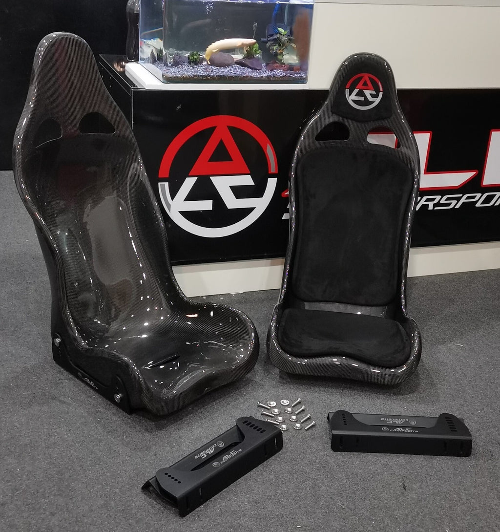 Dry Carbon Bucket Seat With Suede Padding 2pc (UPS EXPRESS SHIPPING)
