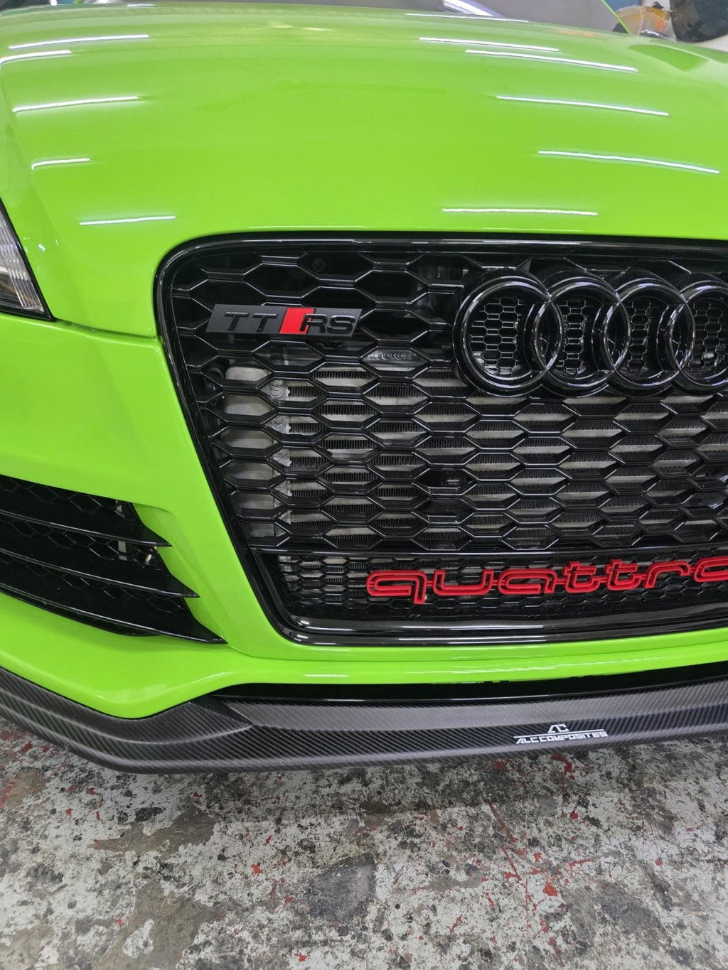 Fit For Audi TTRS Mk2 8J ALC Front Bumper Carbon Fiber Lower Lip