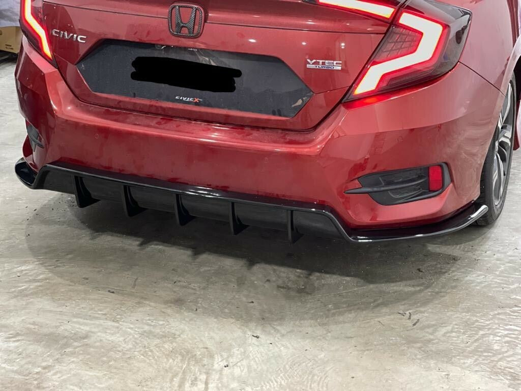 Fit For Civic FC sedan rear skirt SB style