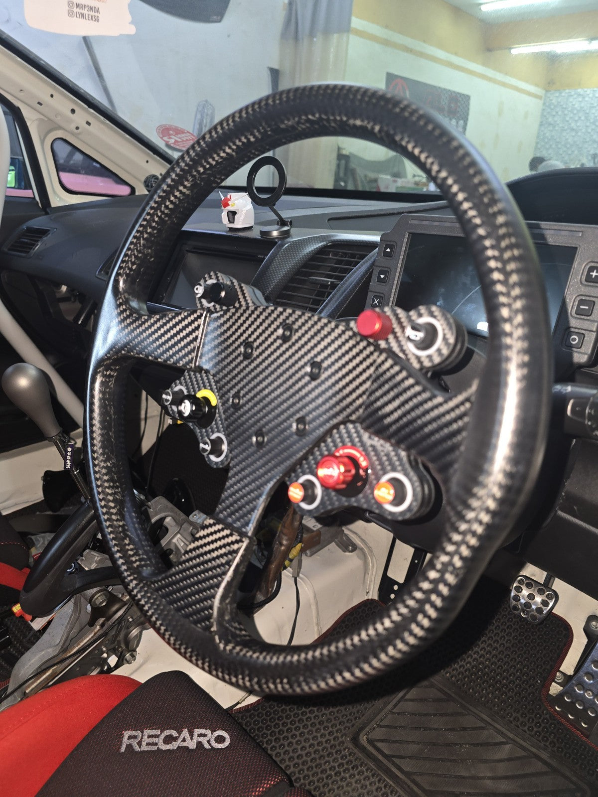 ALC Composite Dry Carbon Fiber lightweight Steering Wheel Fit For JDM/EDM/USDM