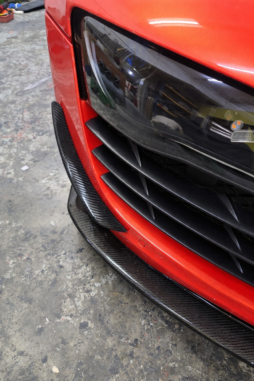 Fit For Audi R8 Gen 1 2008-2015 Front Bumper ALC Carbon Fiber Canard