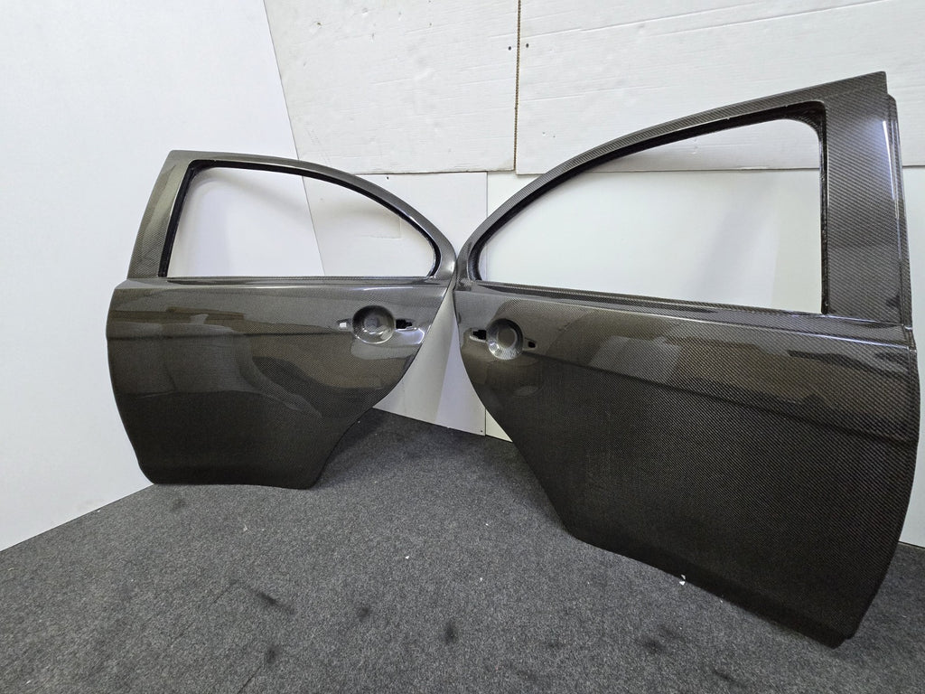 Fit For Mitsubishi Evo 10/X Pure Carbon Fiber Doors For Street & Track Use  4pc 
