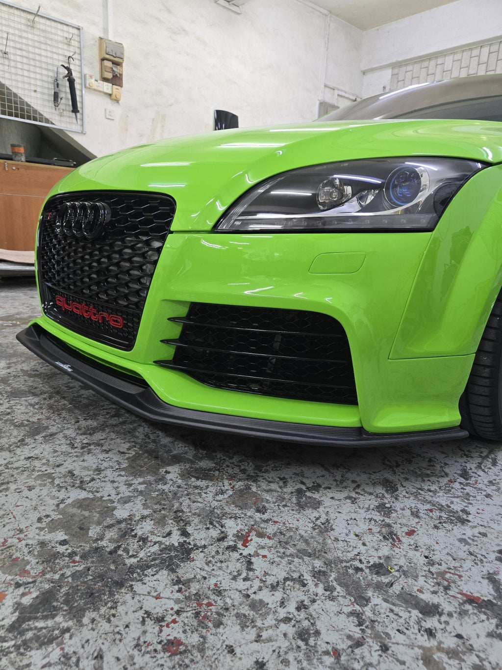 Fit For Audi TTRS Mk2 8J ALC Front Bumper Carbon Fiber Lower Lip