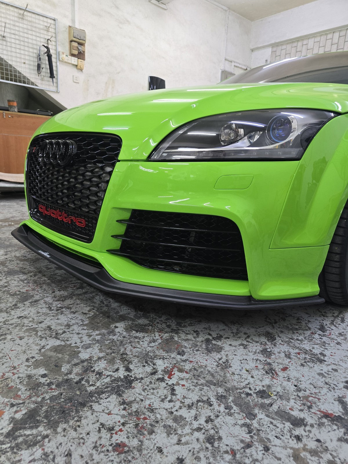 Fit For Audi TTRS Mk2 8J ALC Front Bumper Carbon Fiber Lower Lip