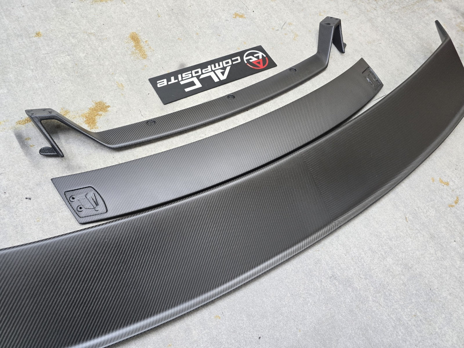 Fit For Audi TTRS Mk2 8J ALC Composite Carbon Fiber Big Race Wing Spoiler Set