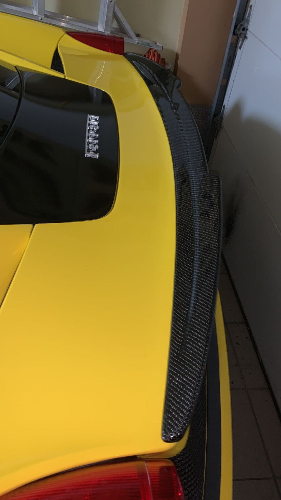Fit For Ferrari 458 Italia Rear Trunk Carbon Fiber Spoiler Lid (Stick On) 