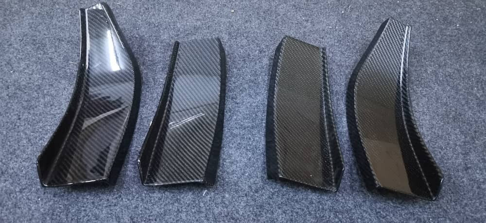 FIT FOR BMW MOTORSPORT DRY CARBON BUMPER CANARD SET - G80/G82/G83 M4 GT4 STYLE