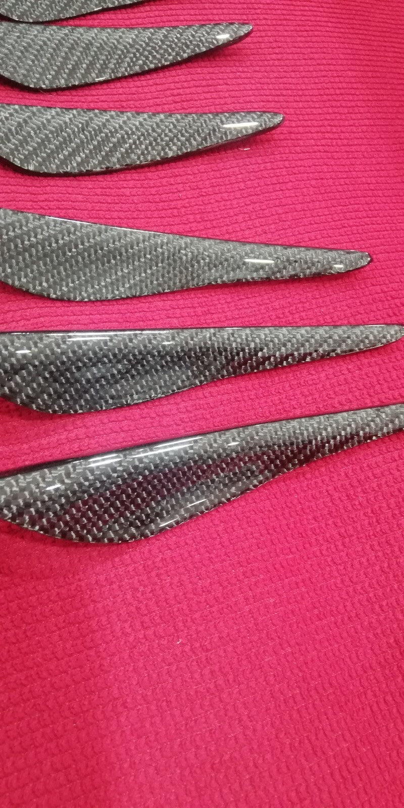Front bumper canard real carbon fiber 4pc set universal