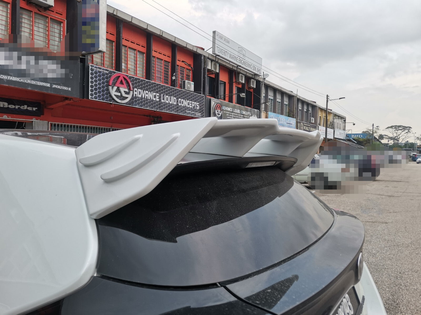 REAR BONNET SPOILER WING UNPAINTED FIT FOR TOYOTA GR YARIS GXPA16 TOM's STYLE