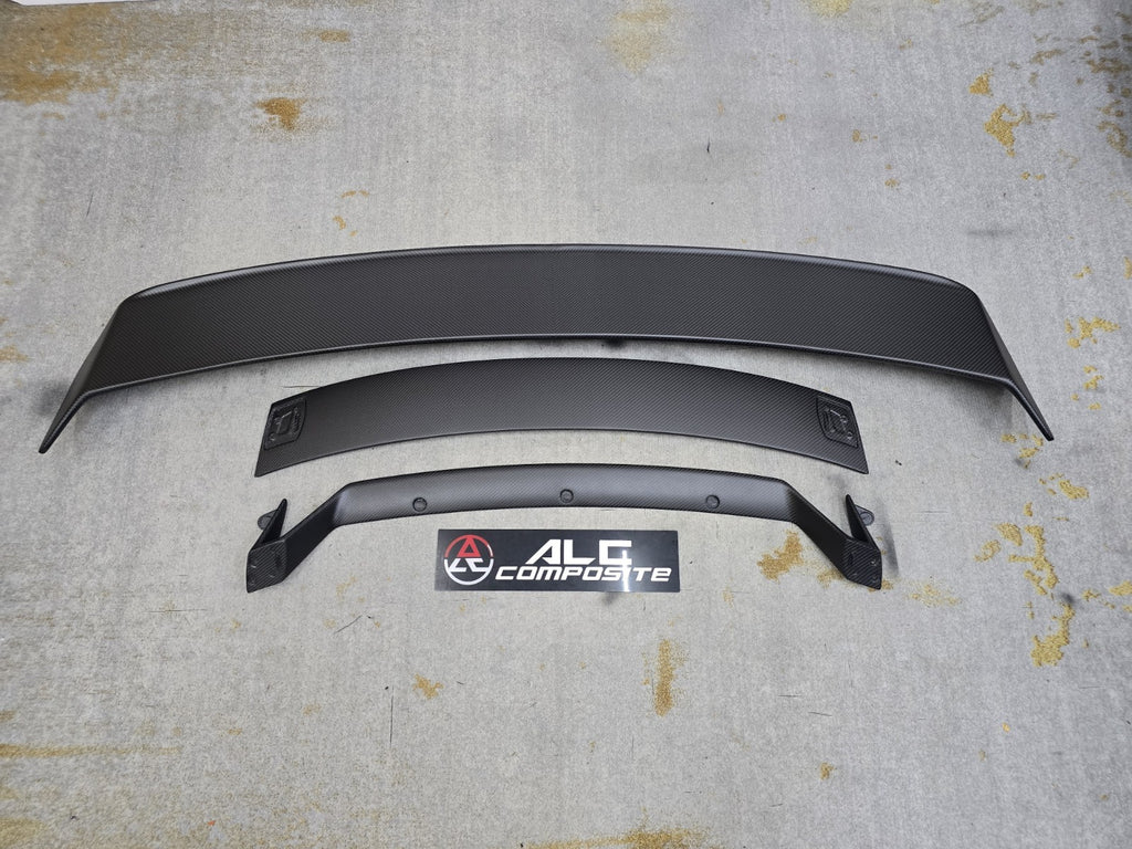 Fit For Audi TTRS Mk2 8J ALC Composite Carbon Fiber Big Race Wing Spoiler Set