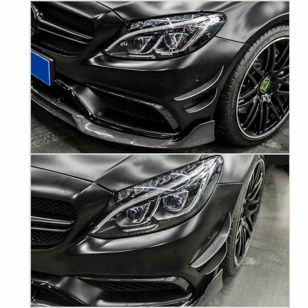 Universal Carbon Fiber Canard 4pc set For VW/Porsche/BMW/Mercedes/Audi