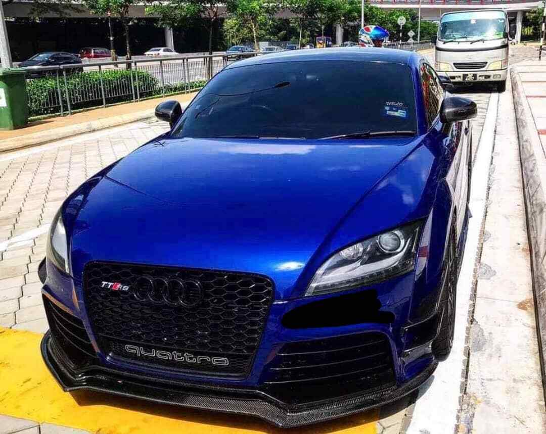 Fit For Audi TTRS MK2 Carbon Fiber Front Bumper Lower Lip Spoiler ALC Design