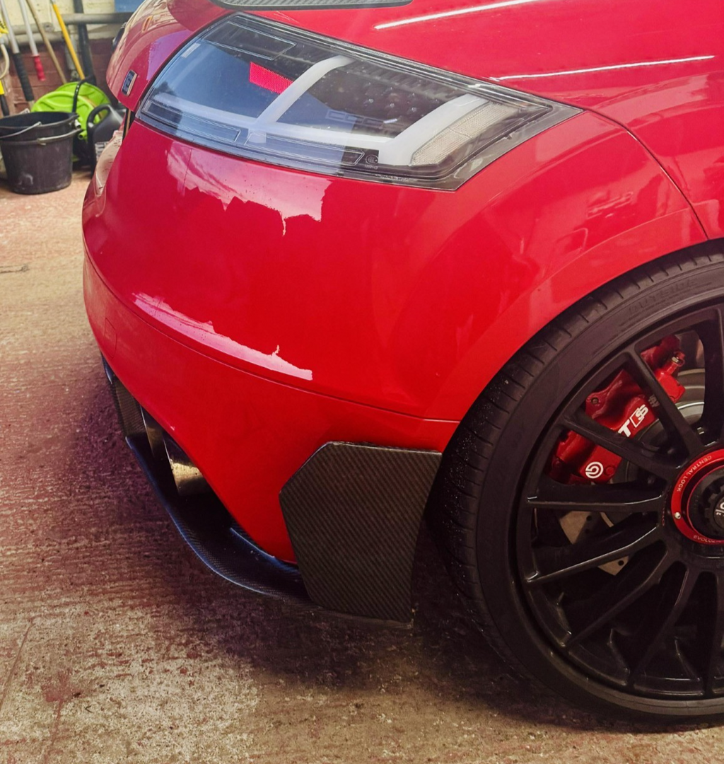 ALC Composite Carbon Fiber Rear Bumper Side Spat Fit For Audi TTRS 8j Mk2