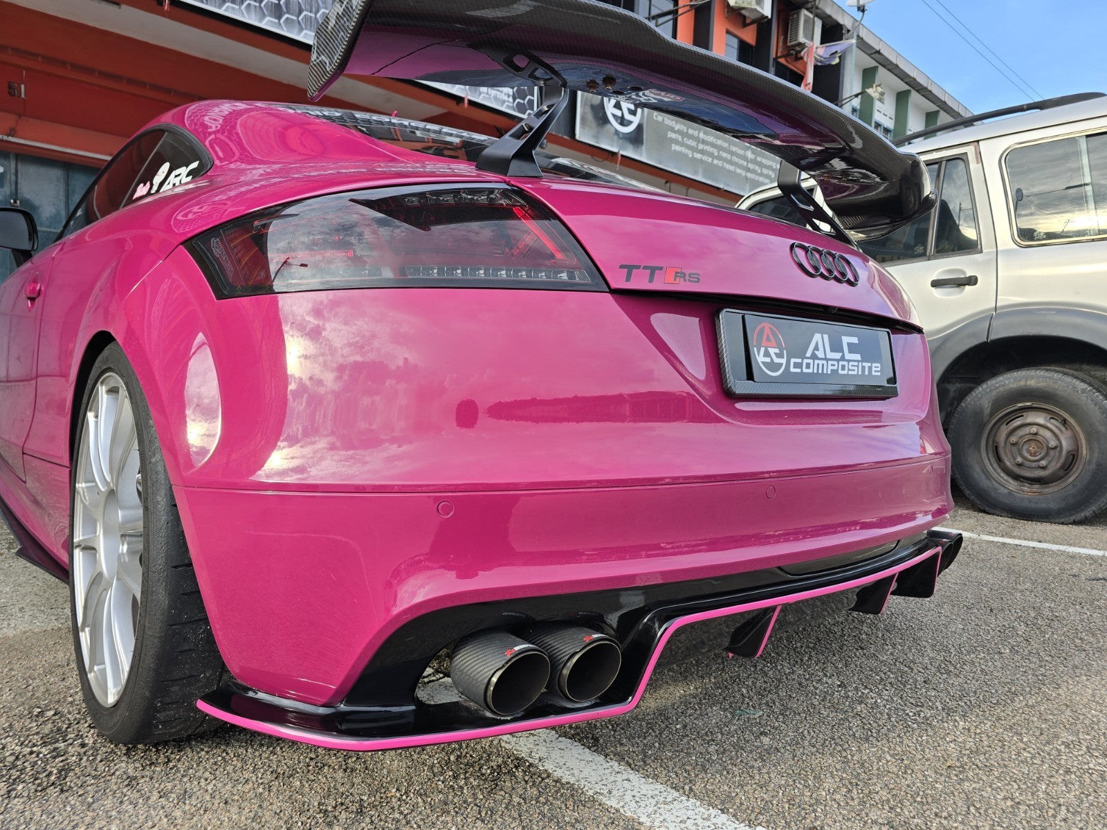 Fit For Audi TTS/TTRS MK2 8J FRP Rear bumper Lower Valance/Diffuser Replacement
