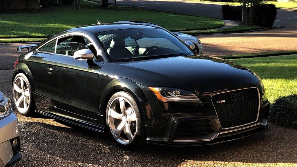 Fit for Audi TTRS MK2 8J Front Bumper FRP Painted Gloss Black L Canard Trim