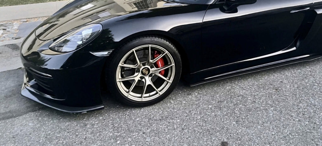 Fit For Porsche Boxster/Cayman 718 16-23 Front Bumper Lower Lip Carbon Fiber