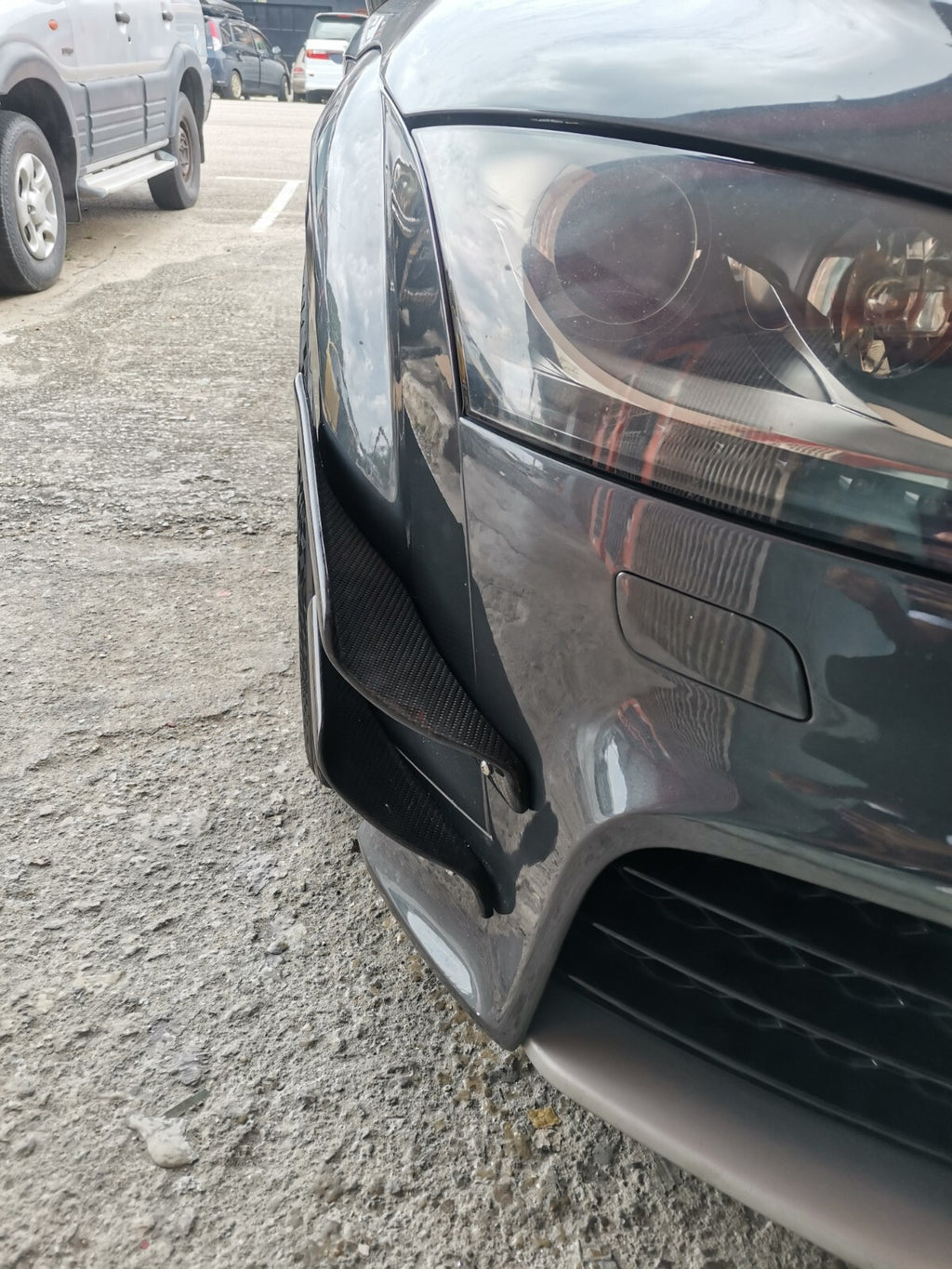 For Audi TTRS MK2 carbon front lip/side lip/ rear diffuser/L canard/canard