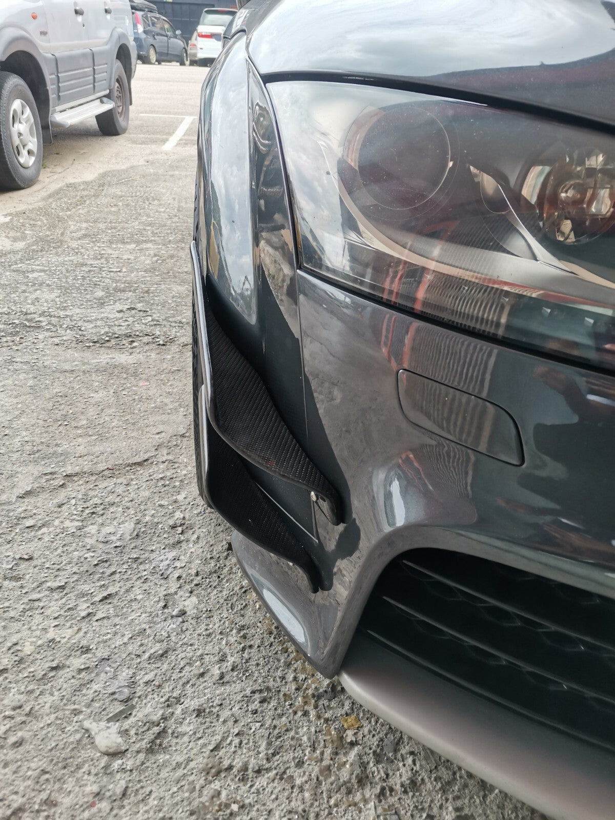 For Audi TTRS MK2 carbon front lip/side lip/ rear diffuser/L canard/canard