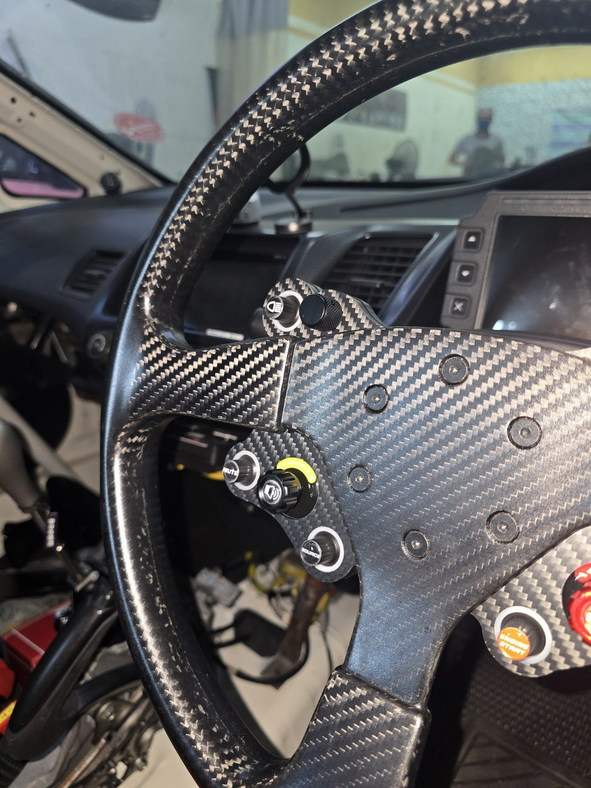 ALC Composite Dry Carbon Fiber lightweight Steering Wheel Fit For JDM/EDM/USDM
