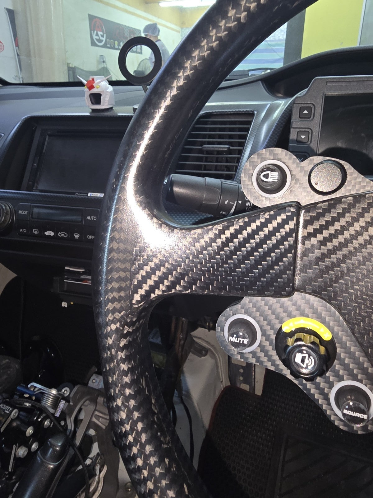 ALC Composite Dry Carbon Fiber lightweight Steering Wheel Fit For JDM/EDM/USDM