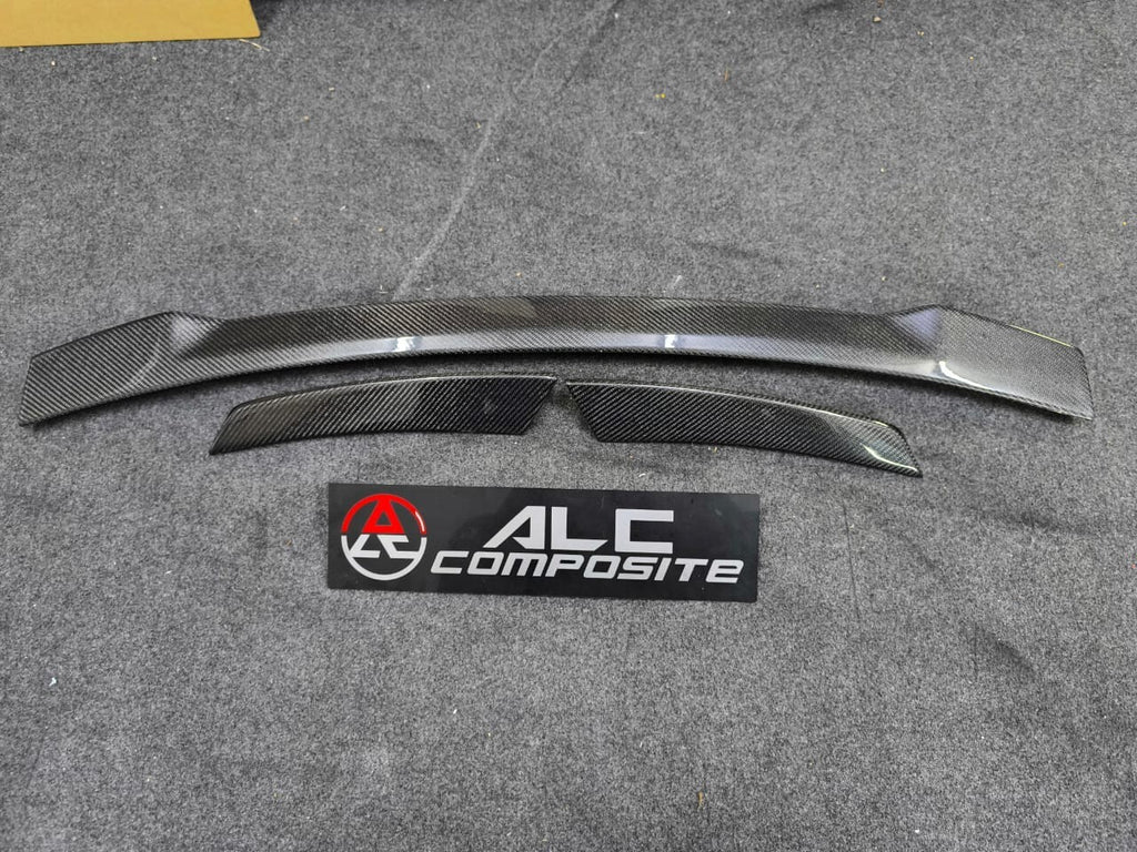 Fit for Audi R8 Coupe Gen. 1 2008-2015 Carbon Fiber Rear Trunk Spoiler 3pc Set