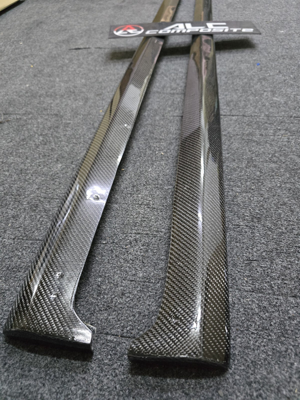 Fit For Mitsubishi Evolution 7 8 9 Carbon Fiber Side Skirt Extensions Addon