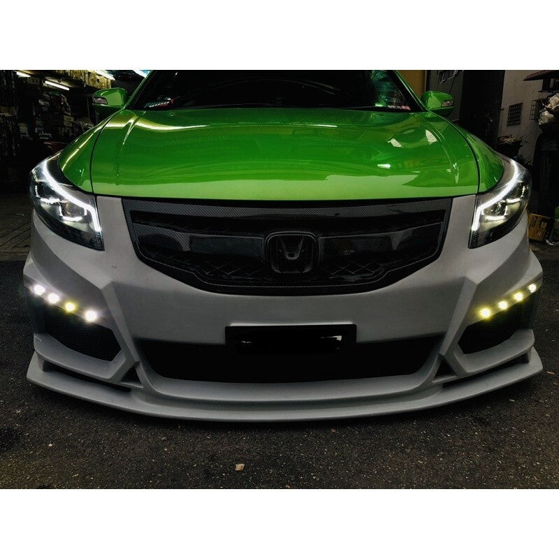 Fit For Honda Accord 8th gen GU8 Style Front & Rear Bumper Set Kit W/Side skirt 