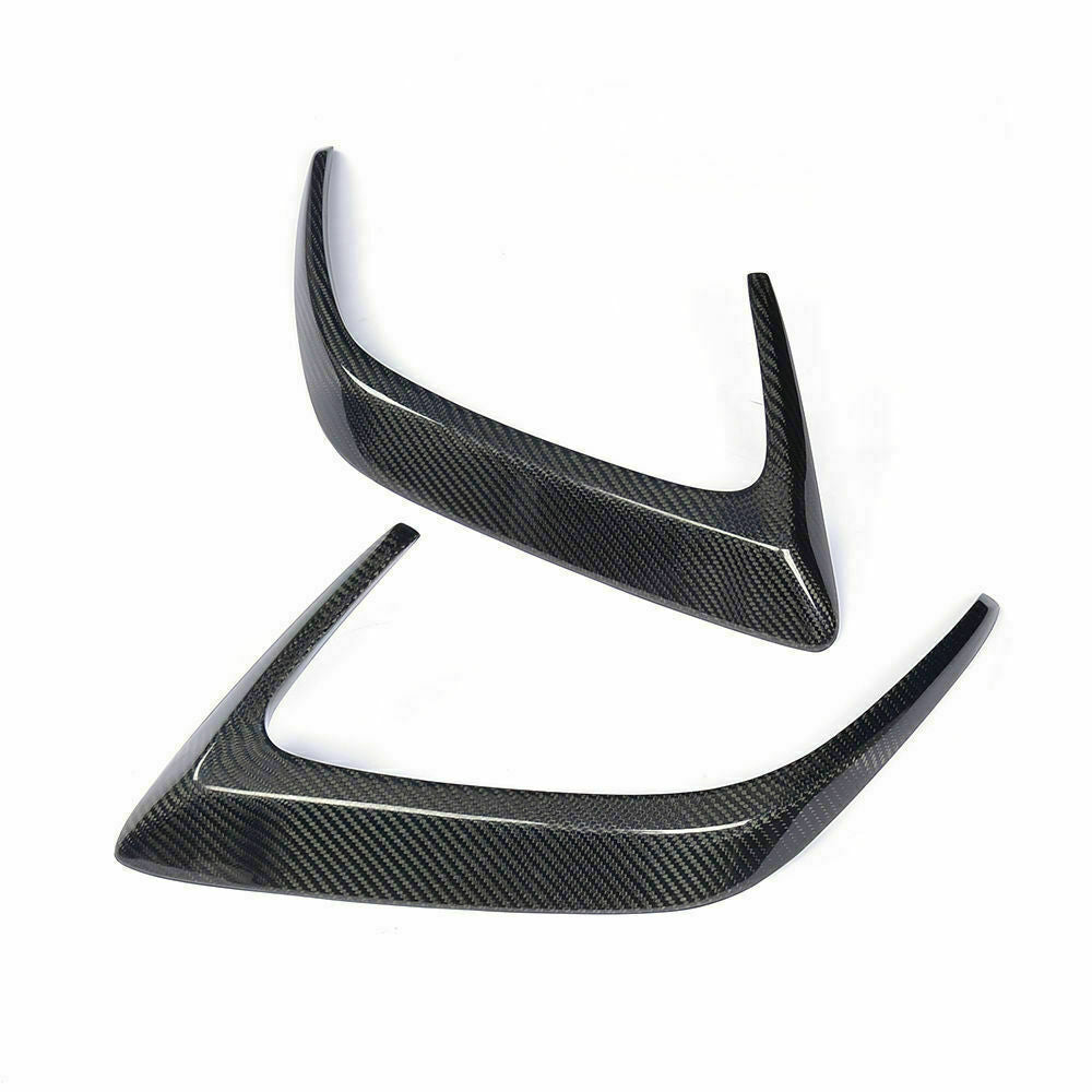 Rear Bumper Side Vents carbon fiber Trims Fit For Benz W205 C63 Coupe AMG 15-18