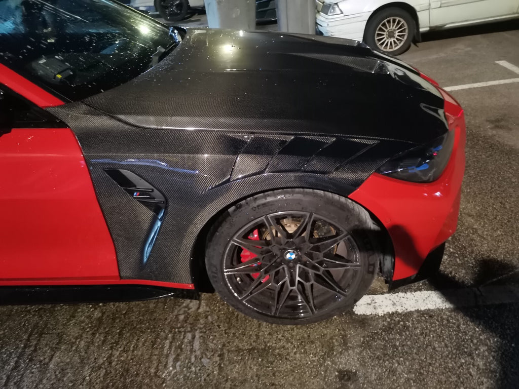 FIT FOR BMW MOTORSPORT DRY CARBON FIBER LIGHTWEIGHT FRONT FENDER - G82 M4