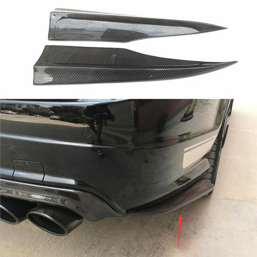 Carbon Fiber Rear Bumpers Lip Side Splitter Fit For Mercedes C63 W204 11-15